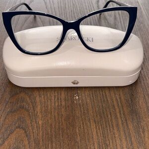Swarovski Navy Cat-Eye Glasses